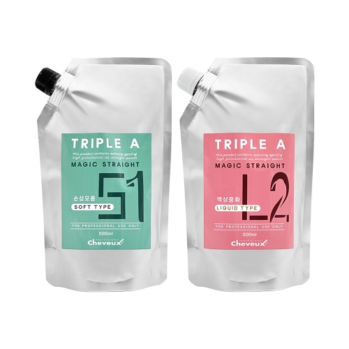[디어스] 슈보 트리플 에이 매직 스트레이트 매직약 1,2제 500ml (손상모용)